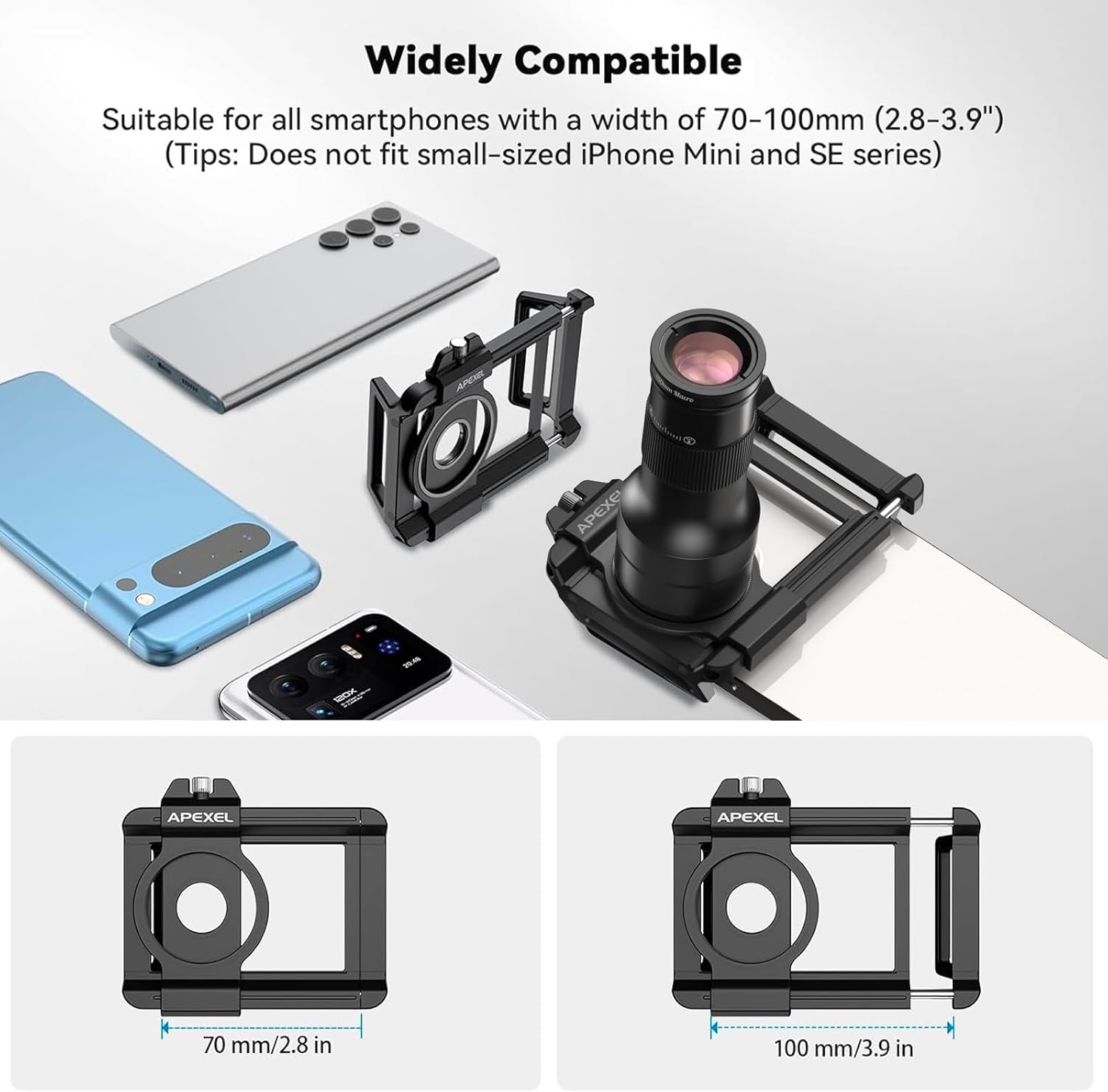 Evil eye 2 in 1 Phone Camera Lens Kit, 6X Telephoto Lens & 150mm Macro Lens with Universal Lens Clip, Phone Lens Attachment for iPhone and Andriod - Image 5