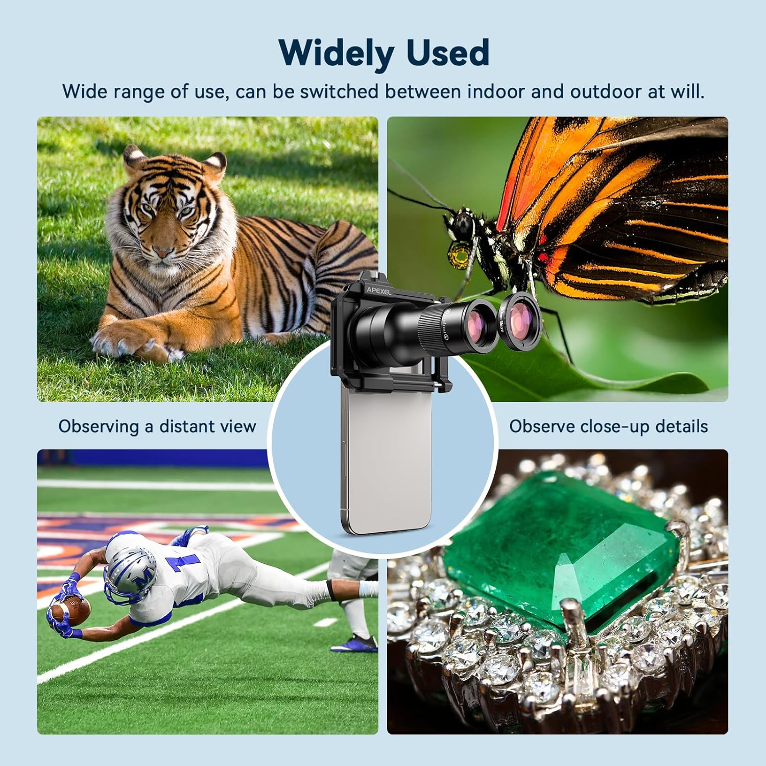 Evil eye 2 in 1 Phone Camera Lens Kit, 6X Telephoto Lens & 150mm Macro Lens with Universal Lens Clip, Phone Lens Attachment for iPhone and Andriod - Image 7